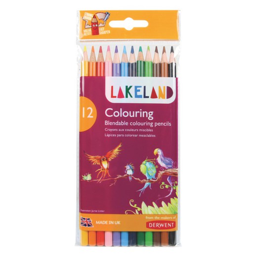 Pack 12 lápices de colores Derwent Lakeland mezclables