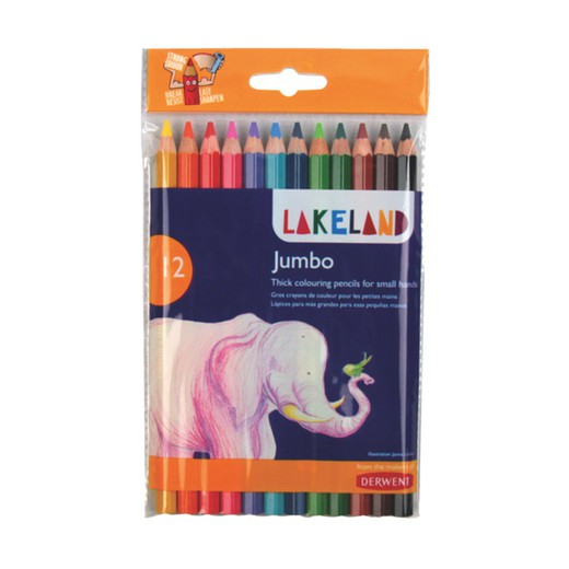 Pakke 12 jumbo størrelse Derwent Lakeland farveblyanter