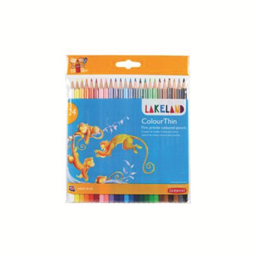 Pack 24 lápices de colores Derwent Lakeland con una punta más fina