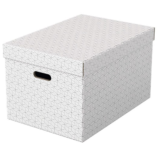 Pack of 3 large storage boxes (510x355x305mm), white