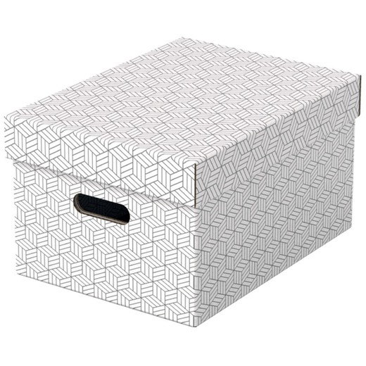 Pack of 3 medium storage boxes (365x265x205mm), white