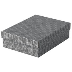 Pack 3 cajas de almacenaje y regalo medianas (360x265x100mm), gris