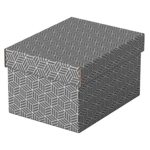 Pack of 3 small gift and storage boxes (255x200x150mm), gray