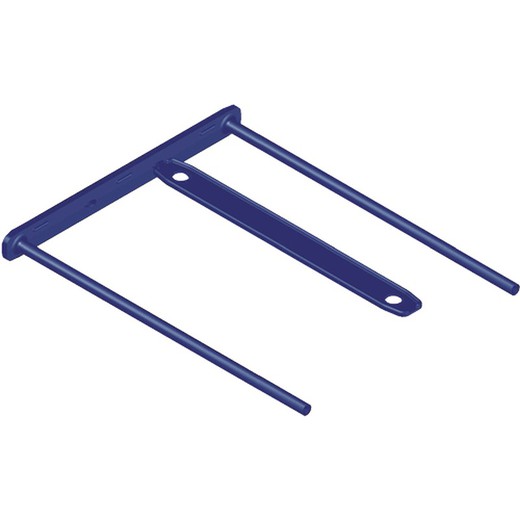 Pak van 100 plastic bevestigingsmiddelen D-Clip blauw