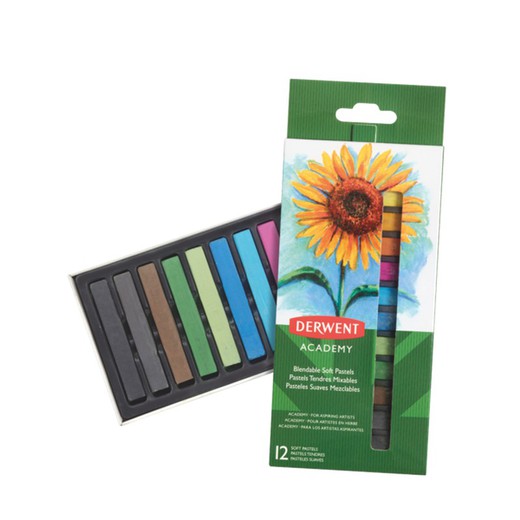 Pack de 12 barras pastel suave mezclable Derwent