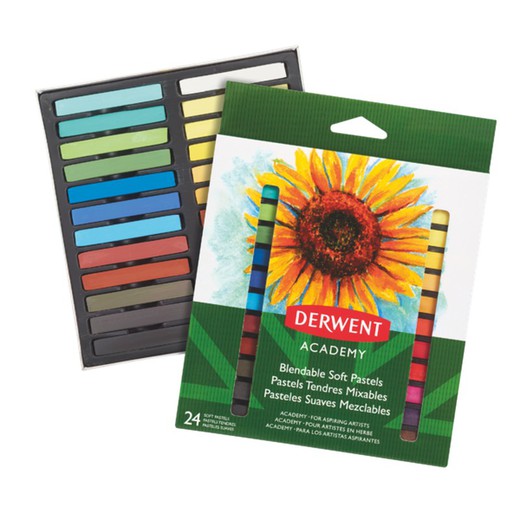 Pack de 24 barras pastel suave mezclable Derwent