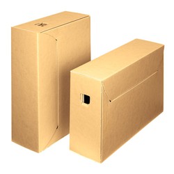 Packung mit 50 Archivboxen, säurefrei, 10+ Braun