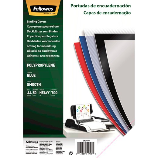 Confezione da 50 copertine PP Blu A4 650 micron