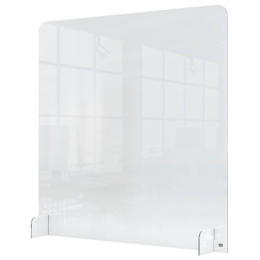 Pantalla de protección de acrílico transparente NOBO sin orificio transaccional 700x850mm