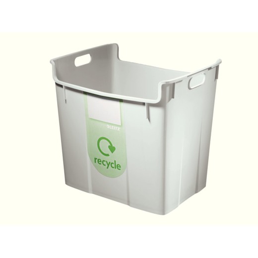 Papelera de Reciclaje Leitz. Capacidad 40 litros, gris