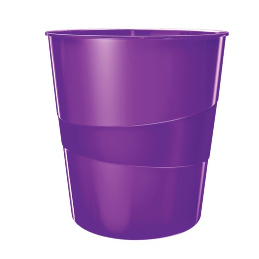 Corbeille Leitz WOW. Capacité 15 litres, violet