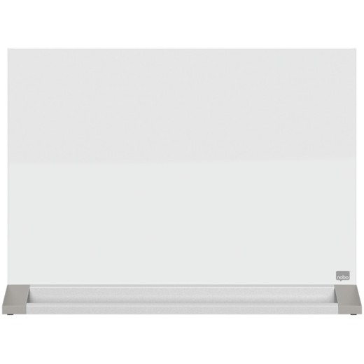 NOBO magnetisch vrijstaand glazen tafelblad whiteboard, wit