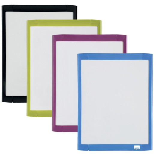 Quadro magnético NOBO + borracha 216x280 mm, cores sortidas