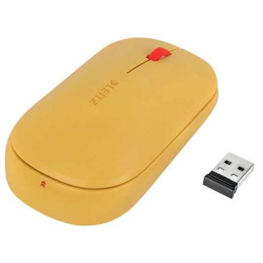 Mouse sem fio duplo Leitz Cozy, amarelo