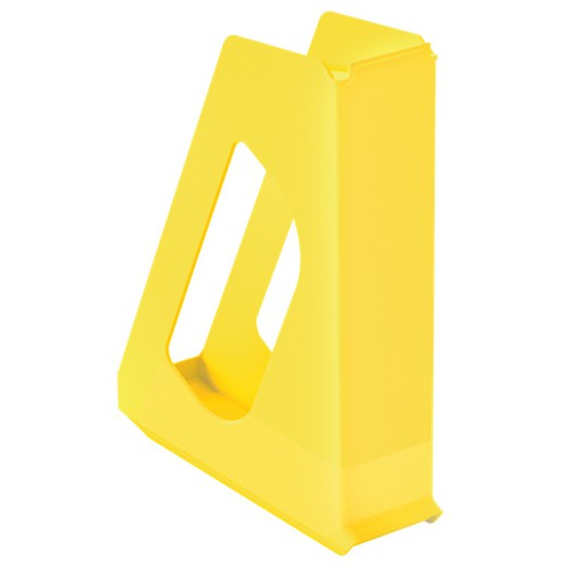 Europost magazine rack. Opaque (313 mm high), vivid yellow