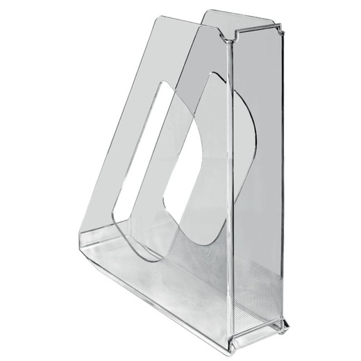 Europost magazine rack. Transparent (313 mm height), glass