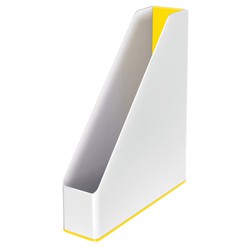 Leitz WOW DUAL magazine rack, yellow/white