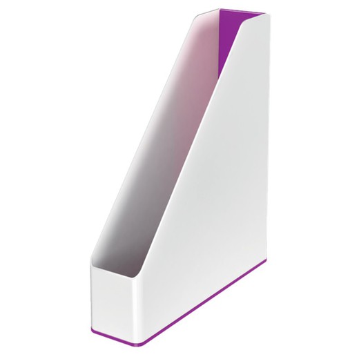 Porta-revistas Leitz WOW DUAL, roxo/branco