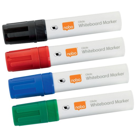 Glide Jumbo Markers, beitelpunt (4 stuks), gesorteerd