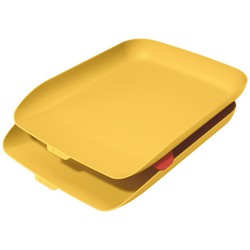 Set of 2 Leitz Cozy desktop trays, yellow