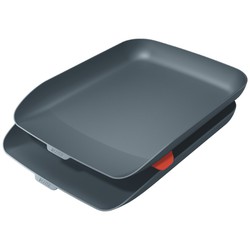 Set of 2 Leitz Cozy desktop trays, gray