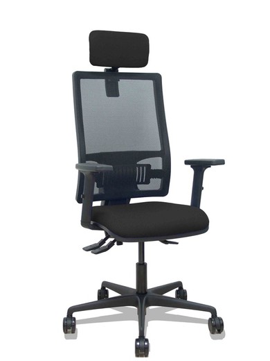 Silla de oficina ergonómica con mecanismo asincro y regulable en altura