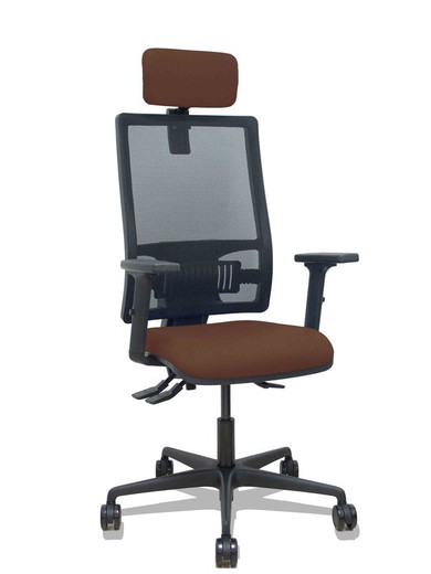 Silla de oficina ergonómica con mecanismo asincro y regulable en altura