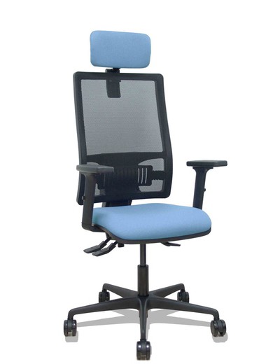 Silla de oficina ergonómica con mecanismo asincro y regulable en altura