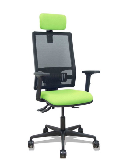 Silla de oficina ergonómica con mecanismo asincro y regulable en altura