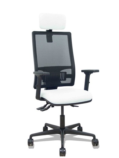 Silla de oficina ergonómica con mecanismo asincro y regulable en altura