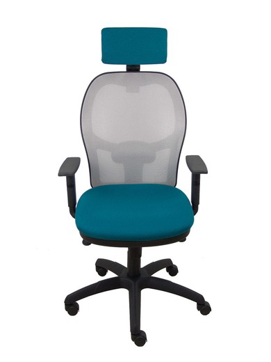 Silla de oficina ergonómica con mecanismo sincro, brazos regulables y ajustable en altura