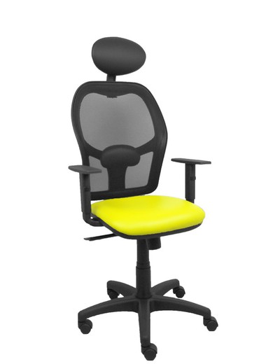 Silla de oficina ergonómica con mecanismo sincro, brazos regulables y ajustable en altura