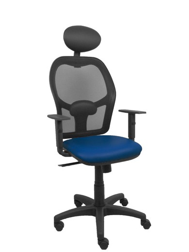 Silla de oficina ergonómica con mecanismo sincro, brazos regulables y ajustable en altura