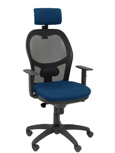 Silla de oficina ergonómica con mecanismo sincro, brazos regulables y ajustable en altura