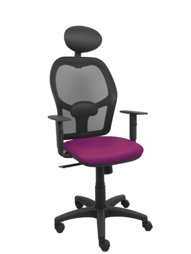 Silla de oficina ergonómica con mecanismo sincro, brazos regulables y ajustable en altura