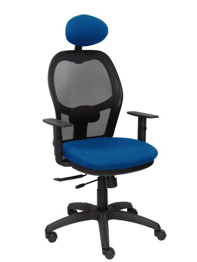 Silla de oficina ergonómica con mecanismo sincro con traslack, brazos regulables en altura