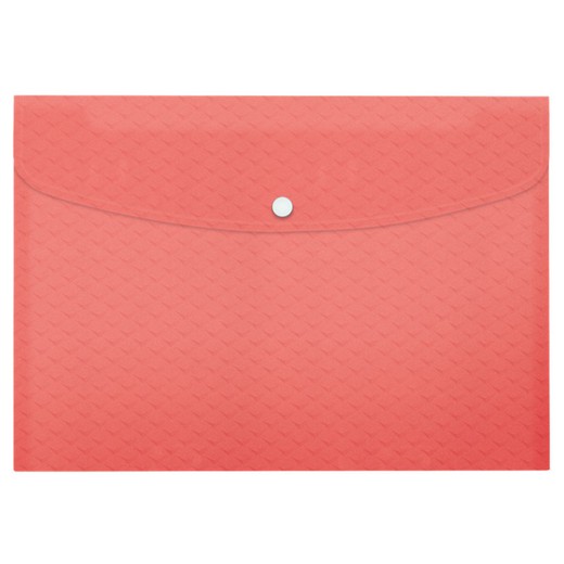 Envelope PP Colour'Breeze A4+ 3 peças, coral