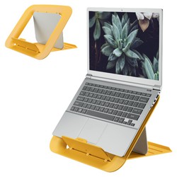 Suporte de laptop ajustável Leitz Ergo aconchegante, amarelo
