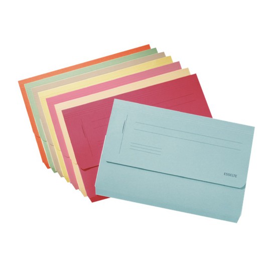 Esselte Pocket folder 275 grs. foil, pink