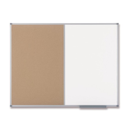 NOBO Classic kombineret tavle - Magnetisk whiteboard + kork 900x600 mm