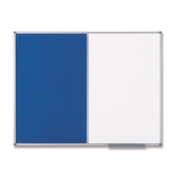 NOBO Klassiek bord gecombineerd - Magneetbord + vilt 900x600 mm, blauw