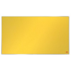 Tablero NOBO Impression Pro de formato panorámico de fieltro 710x400mm, amarillo