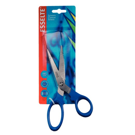 Tijeras Esselte Gama Premium (blíster) 185 mm, azul