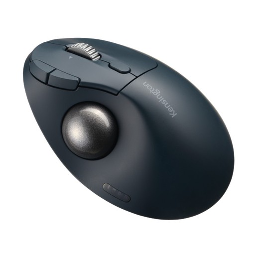 TB550 ProFit® Ergo Kensington Wireless Trackball, Rechargeable Battery, Black and Silver