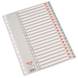 Esselte Multidrill-Alphabet. Rechnung. Karteikarte farbig. A-Z PP, grau