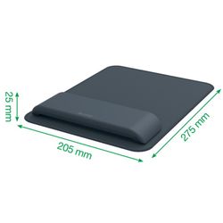 Tapis de souris avec repose-poignet réglable Leitz Ergo, gris foncé