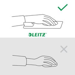 Tapis de souris avec repose-poignet réglable Leitz Ergo, gris foncé