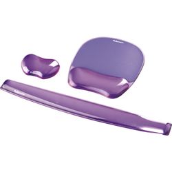 Tappetino per mouse e poggiapolsi in gel Crystal™ Viola