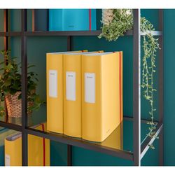 Arch. Leitz Attivo Accogliente. Poyfoam. 180°. DIN A4, dorso 82 mm, giallo