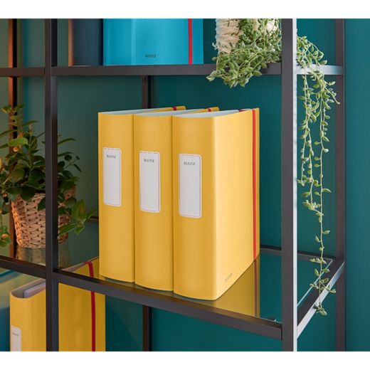 Arch. Leitz Attivo Accogliente. Poyfoam. 180°. DIN A4, dorso 82 mm, giallo